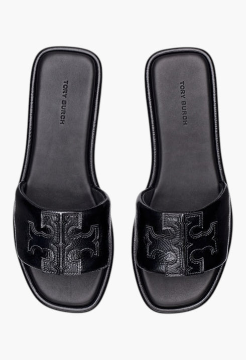 Perfect Black - Double T Sport Slide - GLAM MODA